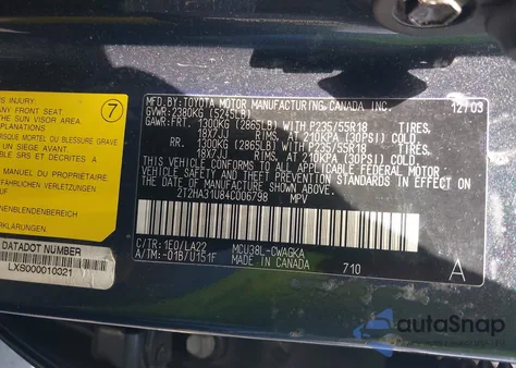 2004 Lexus Rx 330 from USA, damaged, VIN 2T2HA31U84C006798